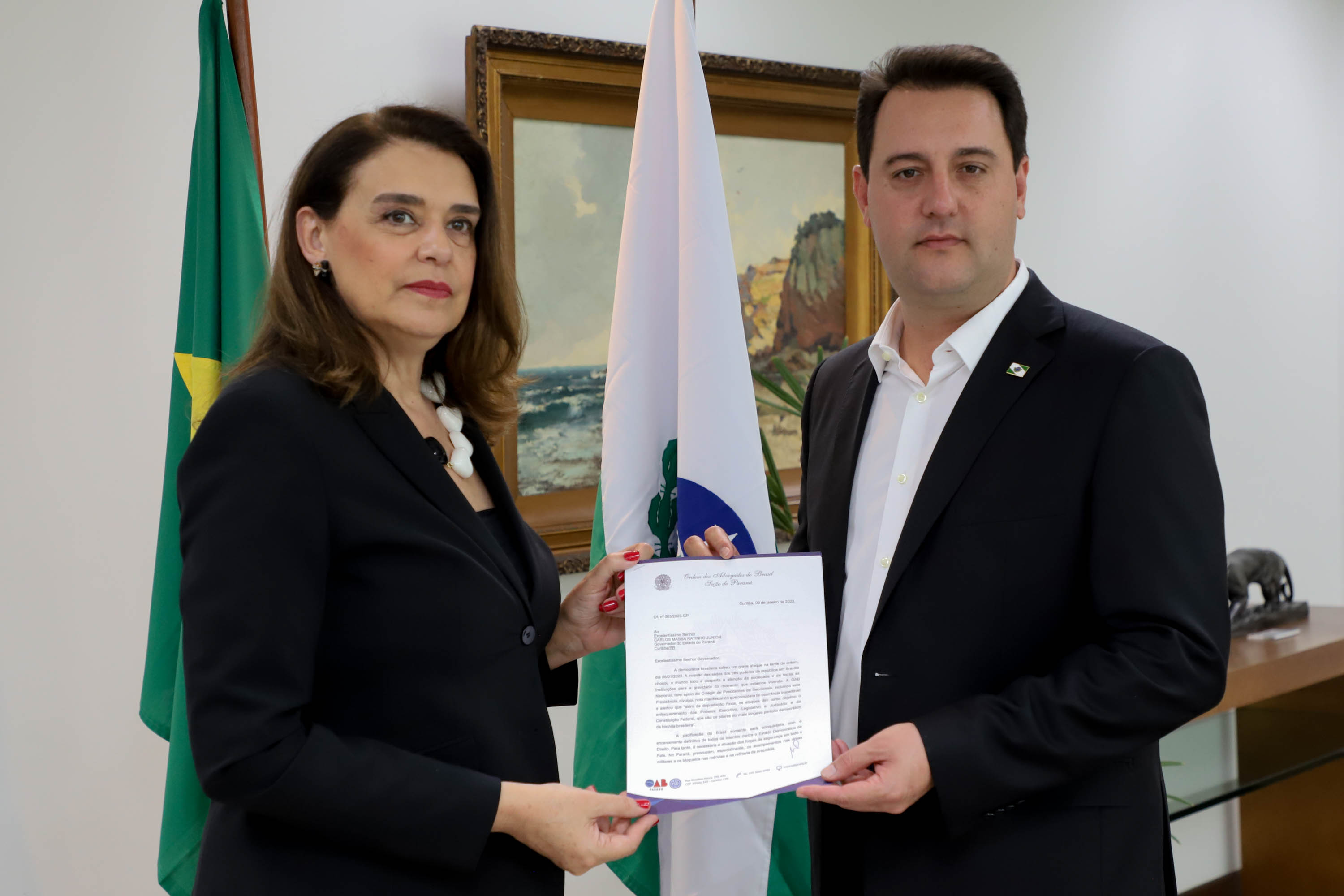 Governador destaca protagonismo feminino em reunião com OAB-PR e nova desembargadora do TJPR