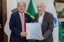 Piana recebe visita do novo embaixador da Ucrânia no Brasil e de cônsul da Coreia do Sul