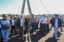 Darci Piana e presidente do Paraguai visitam Ponte da Integração, em Foz do Iguaçu