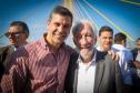 Darci Piana e presidente do Paraguai visitam Ponte da Integração, em Foz do Iguaçu