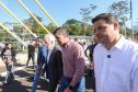 Darci Piana e presidente do Paraguai visitam Ponte da Integração, em Foz do Iguaçu