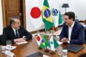 Ratinho Junior recebe embaixador do Japão em primeira visita ao Paraná
