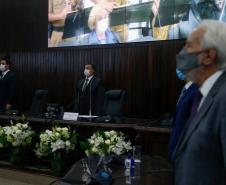 Na posse da cúpula do TJ, governador destaca parceria durante a pandemia