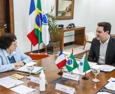 Governador e embaixadora da França discutem cooperação em educação e sustentabilidade