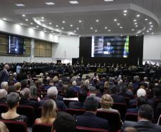 Governador reforça parceria institucional com o TJPR na posse da nova cúpula diretiva