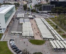 Região Metropolitana de Curitiba recebe 100 ônibus para renovação da frota do transporte coletivo