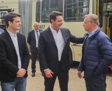Região Metropolitana de Curitiba recebe 100 ônibus para renovação da frota do transporte coletivo