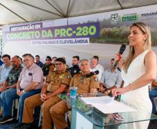 Com grandes obras, PRC-280 será revitalizada em concreto de Palmas a Pato Brancov