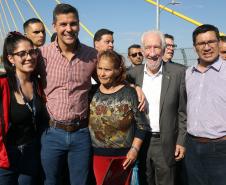 Darci Piana e presidente do Paraguai visitam Ponte da Integração, em Foz do Iguaçu