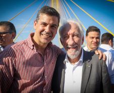 Darci Piana e presidente do Paraguai visitam Ponte da Integração, em Foz do Iguaçu
