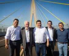 Darci Piana e presidente do Paraguai visitam Ponte da Integração, em Foz do Iguaçu