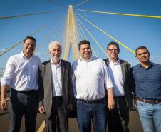 Darci Piana e presidente do Paraguai visitam Ponte da Integração, em Foz do Iguaçu