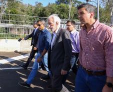 Darci Piana e presidente do Paraguai visitam Ponte da Integração, em Foz do Iguaçu