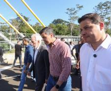 Darci Piana e presidente do Paraguai visitam Ponte da Integração, em Foz do Iguaçu