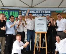 Ratinho Junior inaugura segundo trecho da PRC-280, entre Palmas e Clevelândia