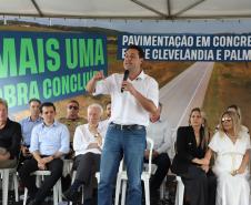 Ratinho Junior inaugura segundo trecho da PRC-280, entre Palmas e Clevelândia