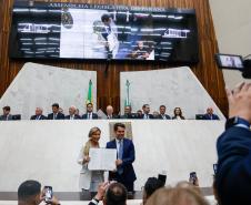 Governador participa da posse do deputado Alexandre Curi como presidente da Alep