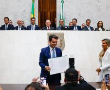 Governador participa da posse do deputado Alexandre Curi como presidente da Alep