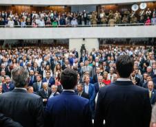 Governador participa da posse do deputado Alexandre Curi como presidente da Alep