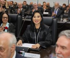 Governador participa da posse de Lidia Maejima, primeira mulher a presidir o TJPR