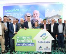 Casa Fácil Paraná chega a 110 mil famílias beneficiadas e investirá mais R$ 1,5 bilhão