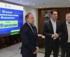 Ratinho Junior anuncia contratação de 620 policiais para reforçar o quadro da Polícia Civil