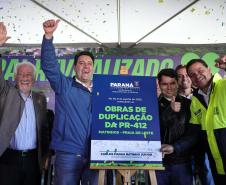 Governador dá início à duplicação em concreto da PR-412 entre Matinhos e Pontal do Paraná