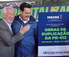Governador dá início à duplicação em concreto da PR-412 entre Matinhos e Pontal do Paraná