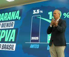 Ratinho Junior sanciona lei que reduz IPVA no Paraná e garante menor alíquota do Brasil