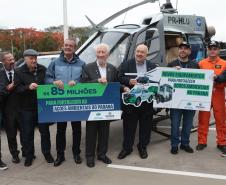 Paraná reforça fiscalização ambiental com 50 caminhonetes e novo helicóptero