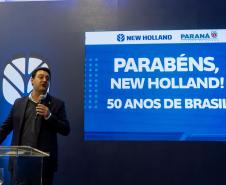 Ratinho Junior participa de evento em comemoração aos 50 anos da New Holland no Paraná