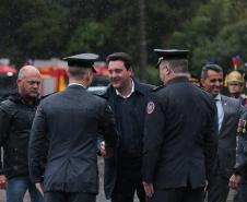 Governador inaugura Escola Superior de Bombeiro Militar e entrega 64 viaturas à corporação