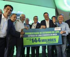 Com investimento de R$ 144 milhões, Rodovia da Maçã e Estrada do Lara serão pavimentadas na Lapa