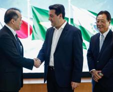 Ratinho Junior recebe embaixador do Japão em primeira visita ao Paraná