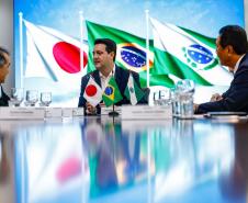 Ratinho Junior recebe embaixador do Japão em primeira visita ao Paraná
