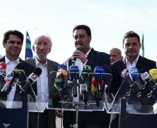 “Perseverança venceu o impossível”, diz Ratinho Junior na inauguração da Ponte de Guaratuba