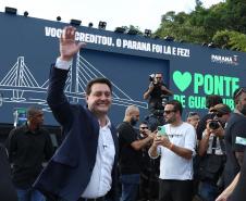 Governador Ratinho Junior inaugura a Ponte de Guaratuba, antigo sonho dos paranaenses