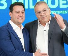 Ratinho Junior confirma quase R$ 890 milhões para obras e investimentos em 12 municípios