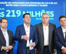Ratinho Junior confirma quase R$ 890 milhões para obras e investimentos em 12 municípios