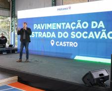 Governador autoriza início das obras de pavimentação da Estrada do Socavão, em Castro
