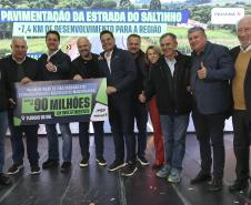 Ratinho Junior libera R$ 90,7 milhões para pavimentação de estrada turística e outras obras em Tijucas do Sul