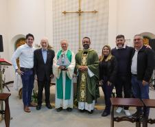 Darci Piana recebe imagem peregrina de Nossa Senhora do Rocio no Palácio Iguaçu