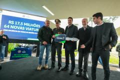 Governador inaugura Escola Superior de Bombeiro Militar e entrega 64 viaturas à corporação