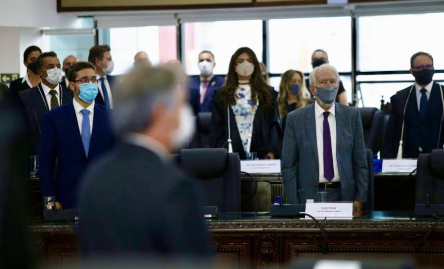 Na posse da cúpula do TJ, governador destaca parceria durante a pandemia