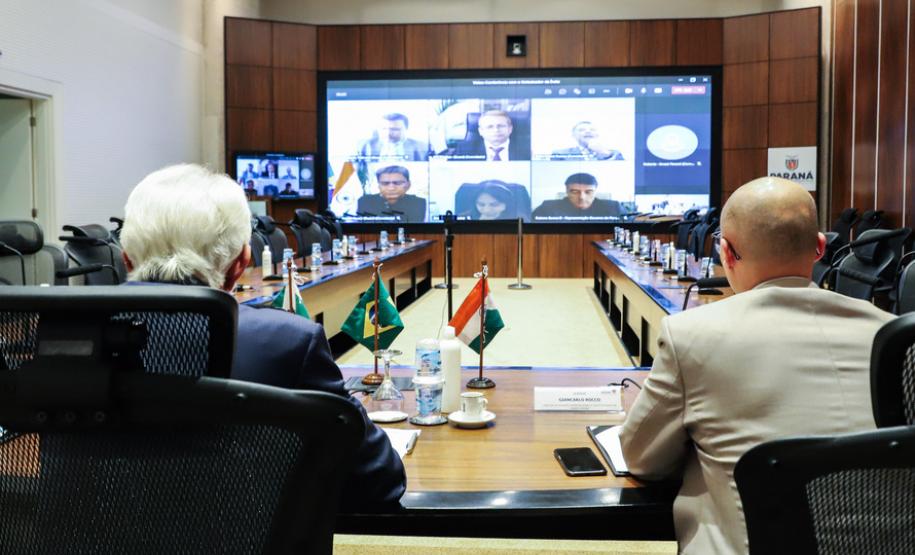 Em reunião virtual, Estado do Paraná estreita relações comerciais com a Índia