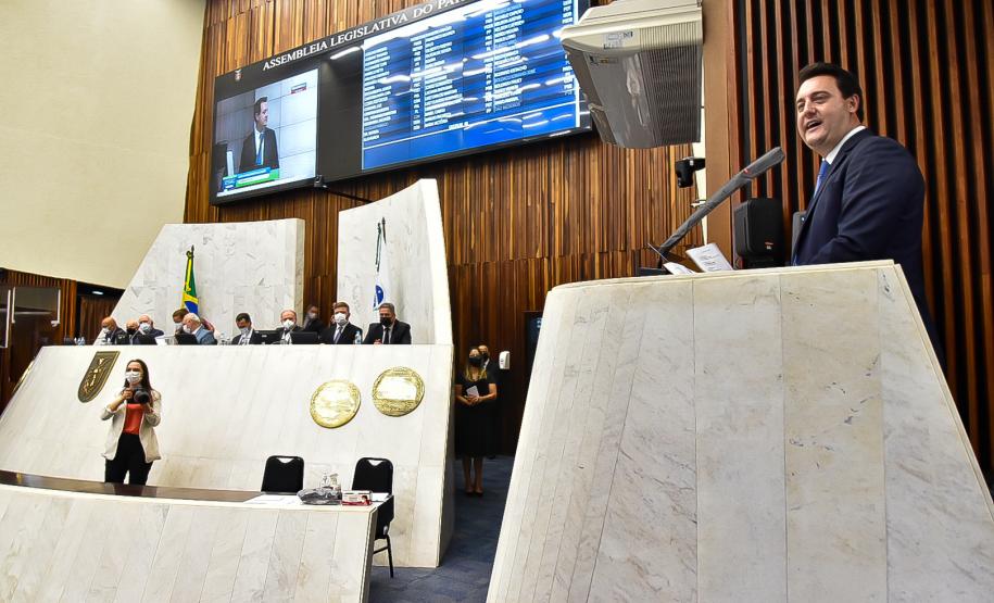 Na Assembleia, governador destaca projetos de infraestrutura que vão transformar o Paraná