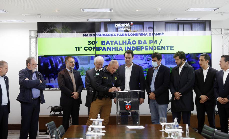 Governador anuncia novo Batalhão da PM e libera R$ 15 milhões para o CEEP de Londrina