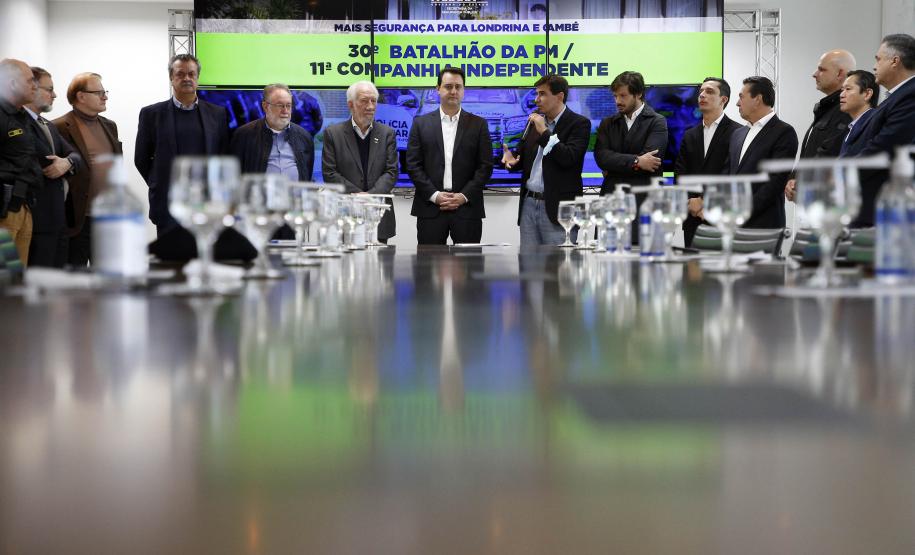 Governador anuncia novo Batalhão da PM e libera R$ 15 milhões para o CEEP de Londrina
