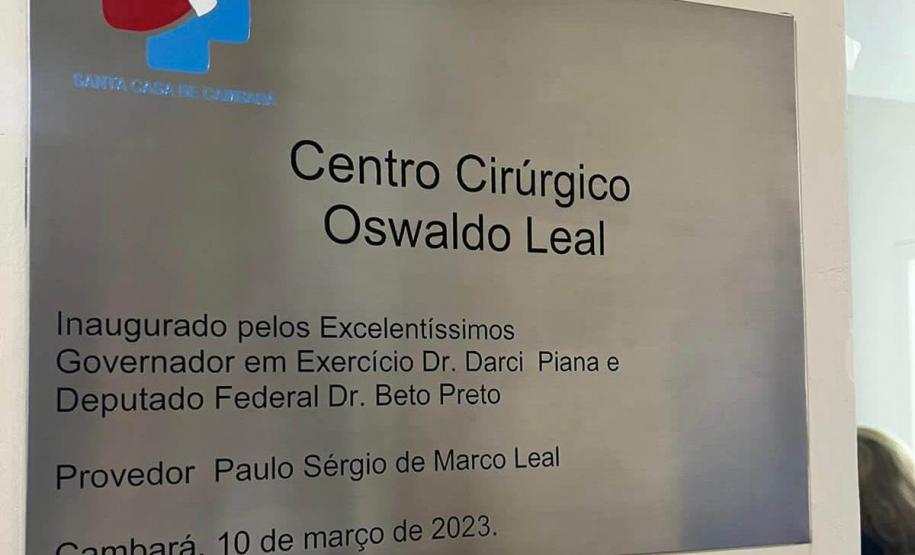 Estado entrega novo centro cirúrgico da Santa Casa de Cambará