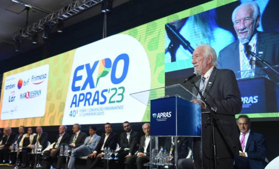 Na abertura da ExpoApras, Piana exalta importância do comércio mercadista paranaense